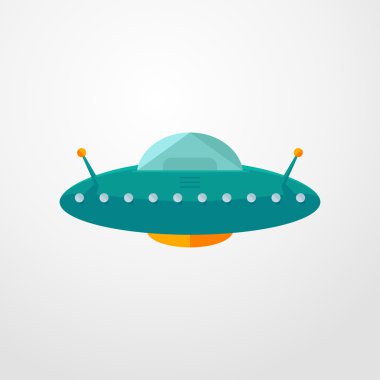 UFO simgesi. Düz tasarım
