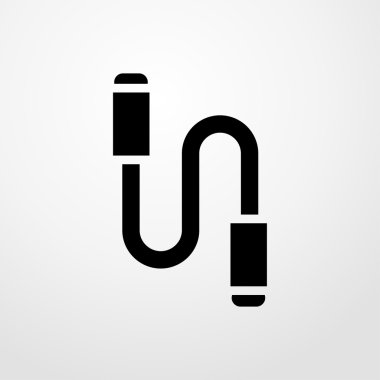 kablo simgesi. düz tasarım