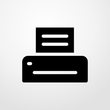 Yazıcı simgesi. Düz tasarım