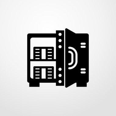 güvenli simgesini açın. düz tasarım