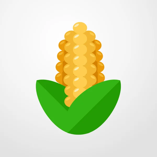 Icône de maïs. design plat — Image vectorielle