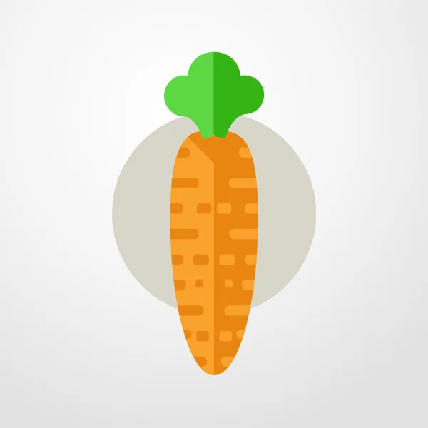 Icono de zanahoria. diseño plano — Vector de stock