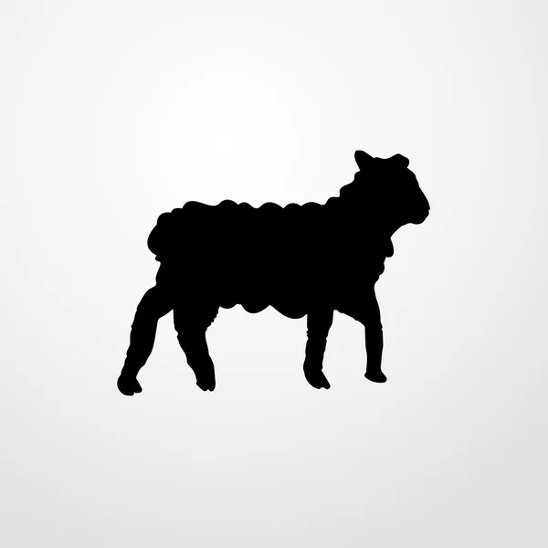 Icono de oveja. diseño plano — Vector de stock