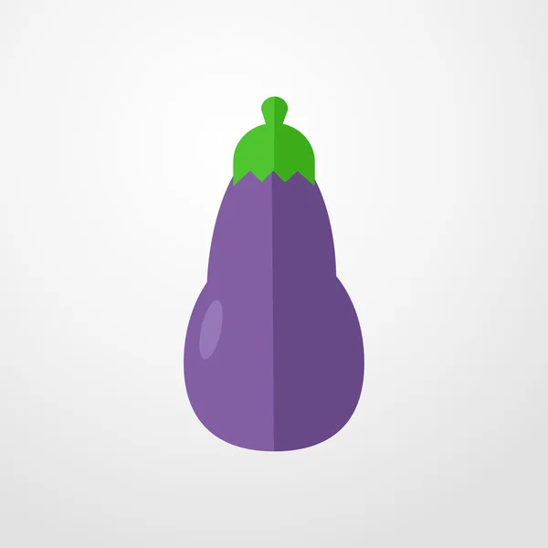Icône aubergine. Conception plate — Image vectorielle