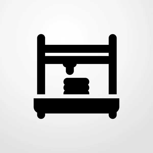 Icono de impresora 3D. diseño plano — Vector de stock