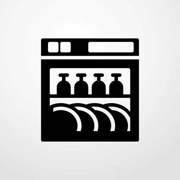 Икона посудомоечной машины. плоский дизайн — стоковый вектор
