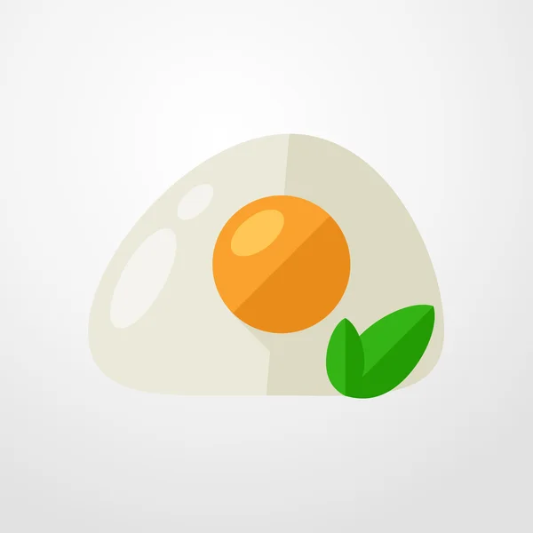 Fried egg icon. flat design — Stock Vector