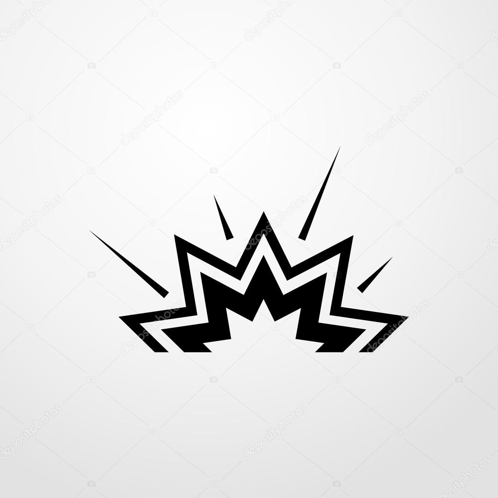 Explosion icon. flat design