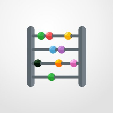 abaküs simgesi. düz tasarım