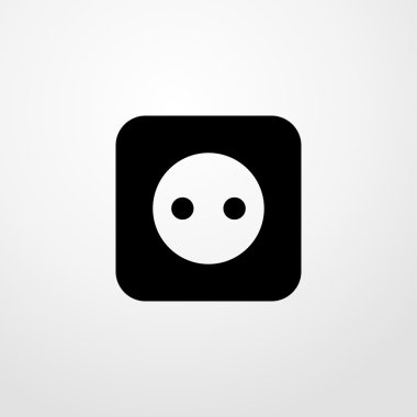 güç soketi simgesi. düz tasarım