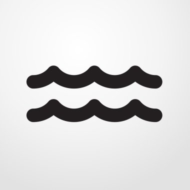 Deniz dalgaları simgesi. düz tasarım