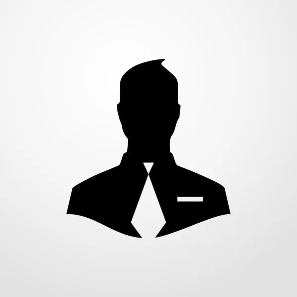 Hombre con ícono de corbata. diseño plano — Archivo Imágenes Vectoriales