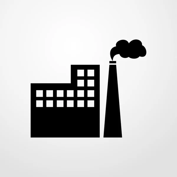 Factory building icon. flat design — Stock Vector