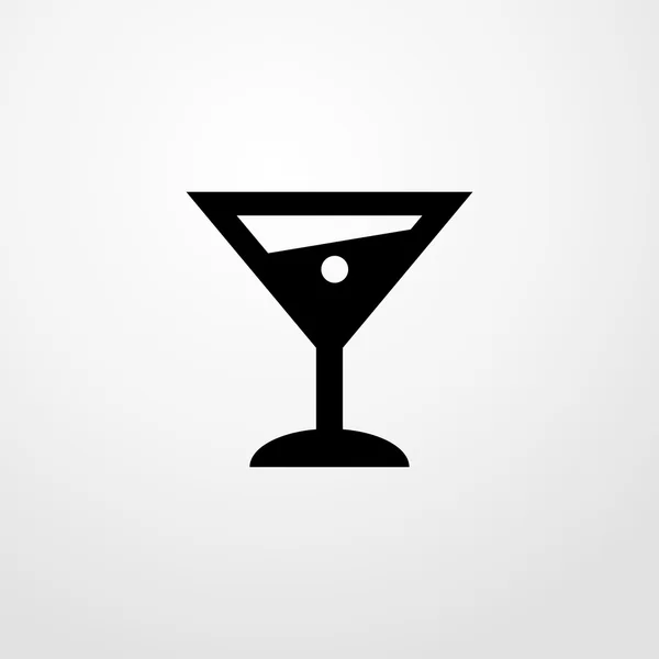 Icono de cristal de Martini. diseño plano — Archivo Imágenes Vectoriales