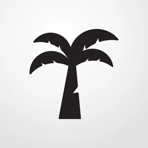 Kokosnussbaum-Symbol. flache Bauweise — Stockvektor