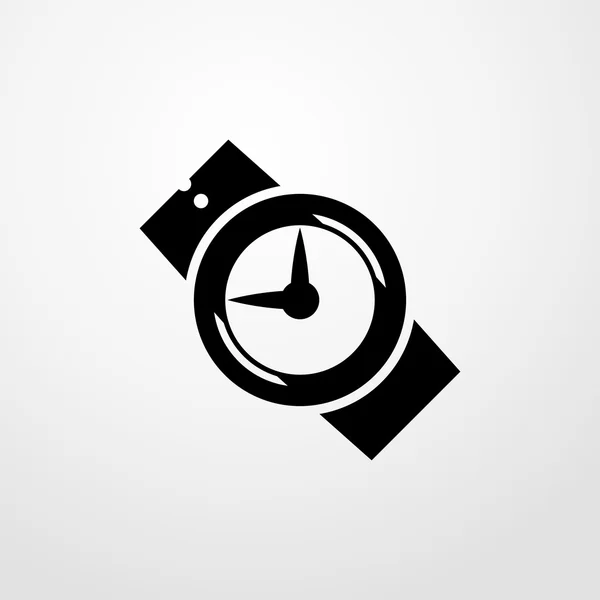 Ícone de relógio de mão. Projeto plano —  Vetores de Stock