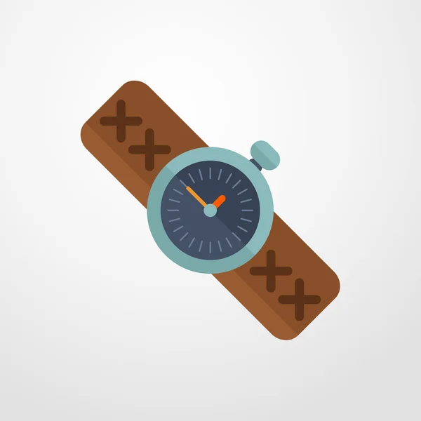 腕時計のアイコン。フラットなデザイン — ストックベクタ