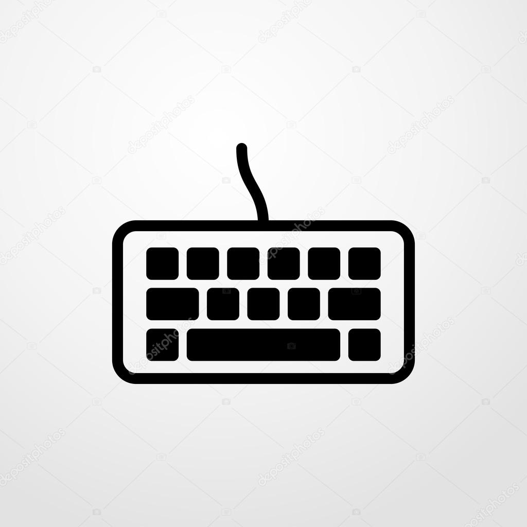 keyboard icon. flat design