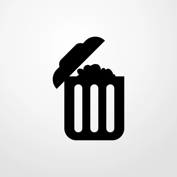 Recycleren bin pictogram. platte ontwerp — Stockvector