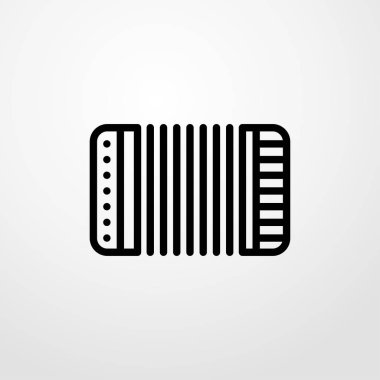 accordion icon. flat design. linear web illustration clipart