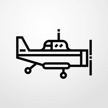 Uçak simgesi. Düz tasarım