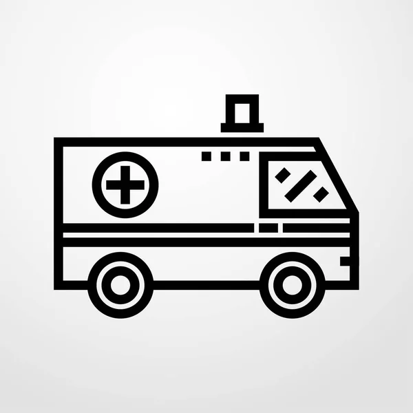 Icono de ambulancia. Diseño plano — Vector de stock