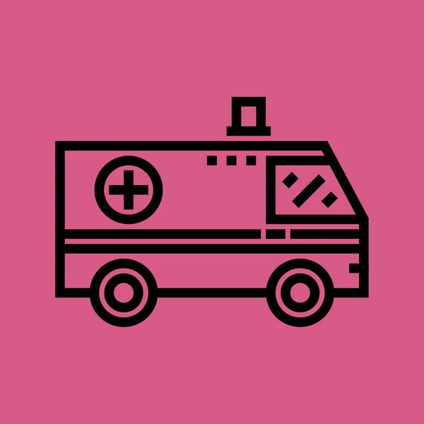 Ambulans simgesi. Düz tasarım — Stok Vektör