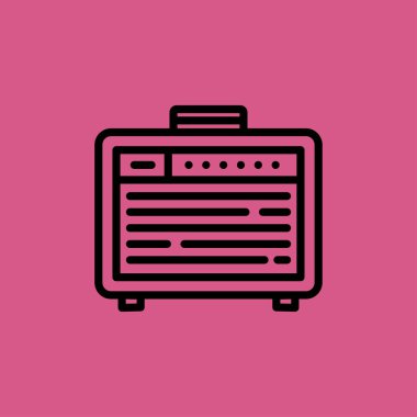 amplifikatör simgesi. düz tasarım