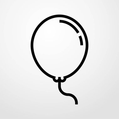 Balon simgesi. Düz tasarım