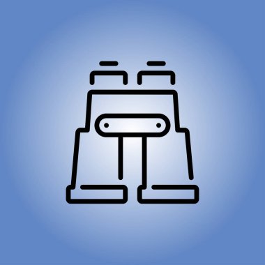 dürbün simgesi. düz tasarım