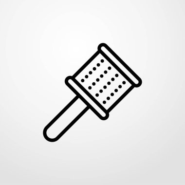 cabasa simgesi. düz tasarım