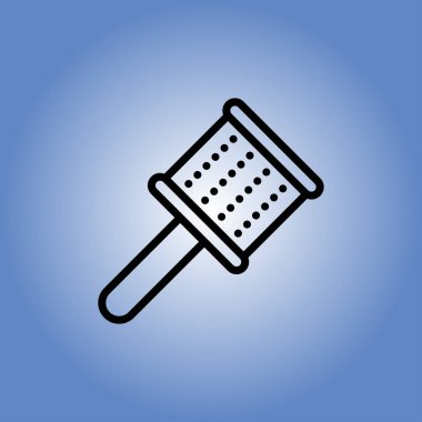 cabasa simgesi. düz tasarım