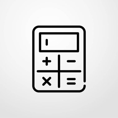 hesap makinesi simge. düz tasarım