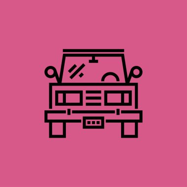 Araba ikonu. düz dizayn