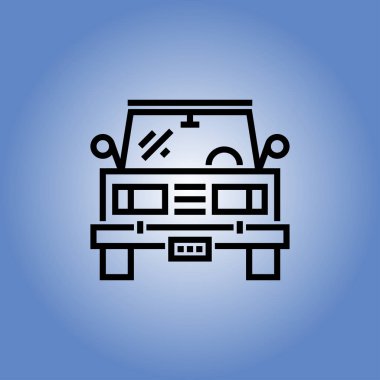 Araba ikonu. düz dizayn