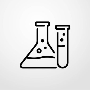 Kimya simgesi. düz tasarım