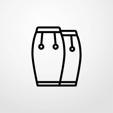 Konga simgesi. düz tasarım