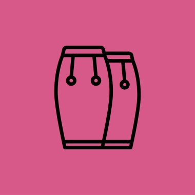 Konga simgesi. düz tasarım