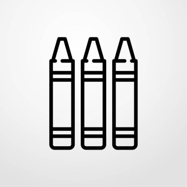 boya kalemi simgesi. düz tasarım