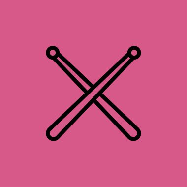 davul simgesi yapışır. düz tasarım