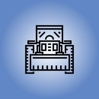 Ekskavatör simgesi. Düz tasarım