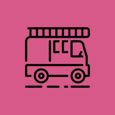 İtfaiye simgesi. düz tasarım