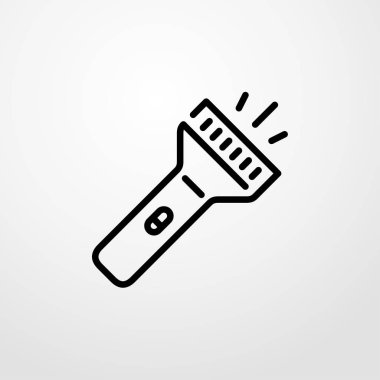 el feneri simgesi. düz tasarım