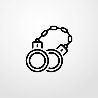 kelepçe simgesi. Düz tasarım