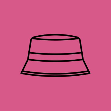 Panama şapka simgesi. düz tasarım