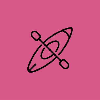 Kayık simgesi. düz tasarım