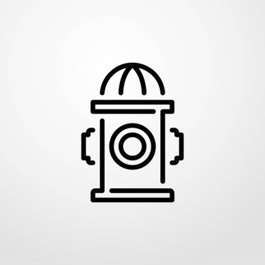 hidrant simgesi. düz tasarım