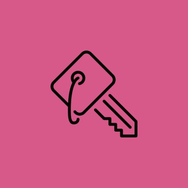 anahtar simgesi. düz tasarım