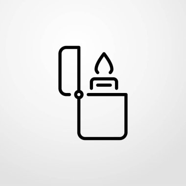 hafif simgesi. Düz tasarım