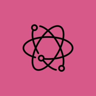 Molekül simgesi. düz dizayn